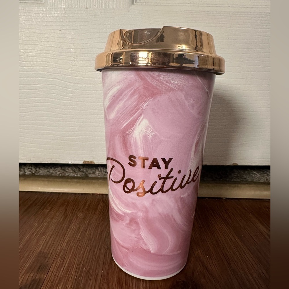 Stay Positive Travel Coffee Cup